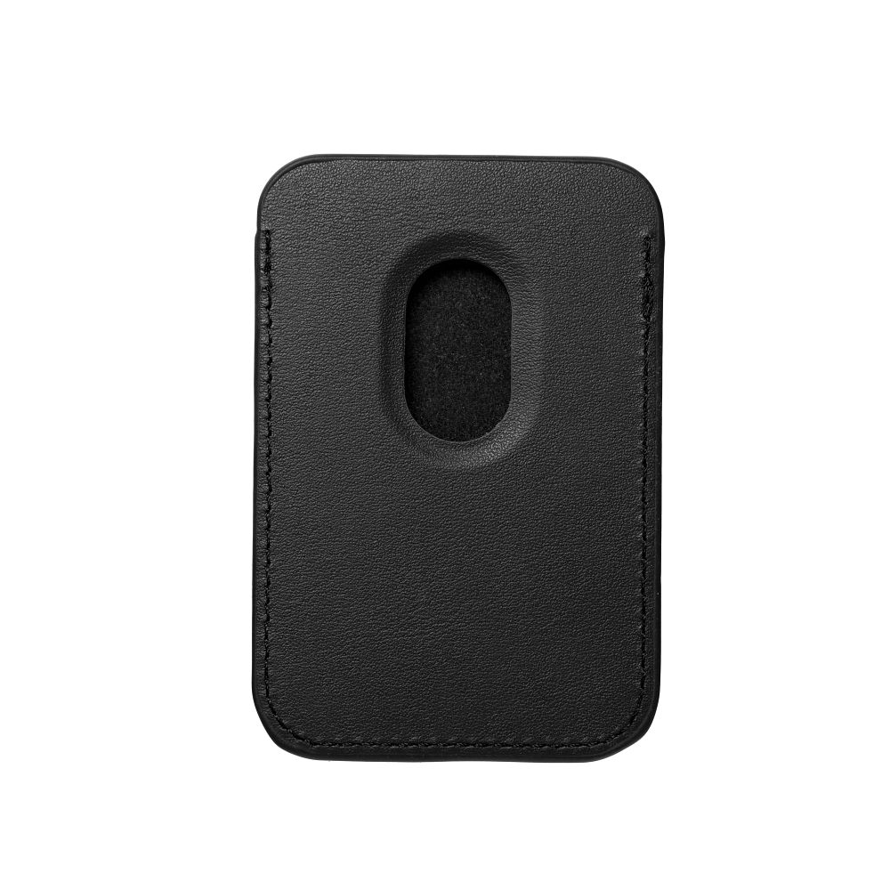 LEATHER MAG WALLET compatible with MagSafe black