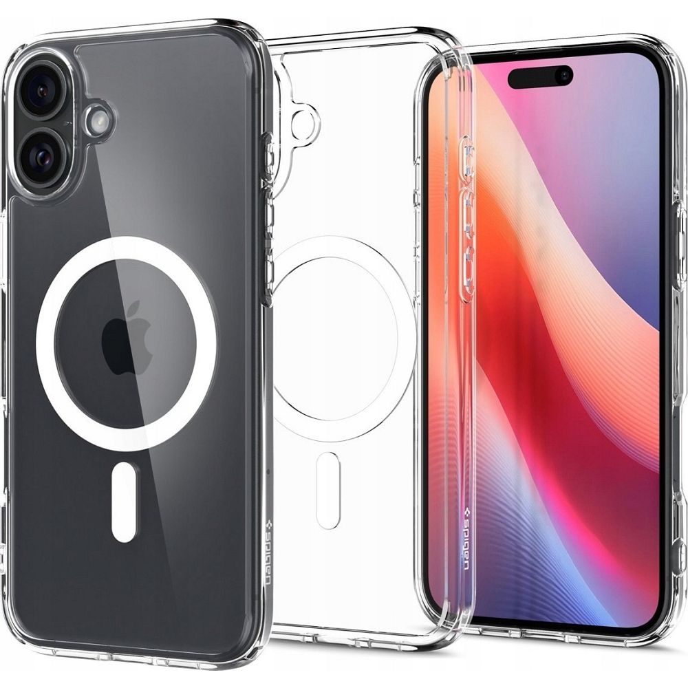 SPIGEN case ULTRA HYBRID MAG compatible with MagSafe for IPHONE 16 white