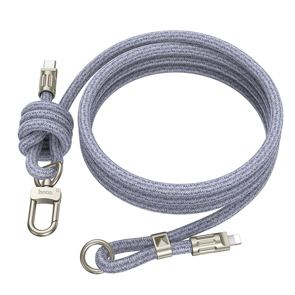 HOCO lanyard shape cable Type C to Lightning PD 20W GH7 1,8 m denim blue