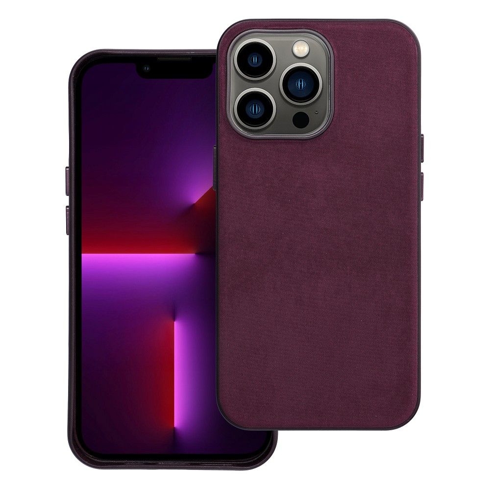 WOVEN MAG COVER case compatible with MagSafe for IPHONE 13 Pro burgundy