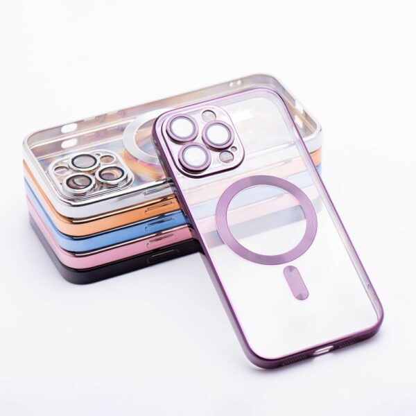 ELECTRO MAG COVER case compatible with MagSafe for IPHONE 16 Plus deep purple