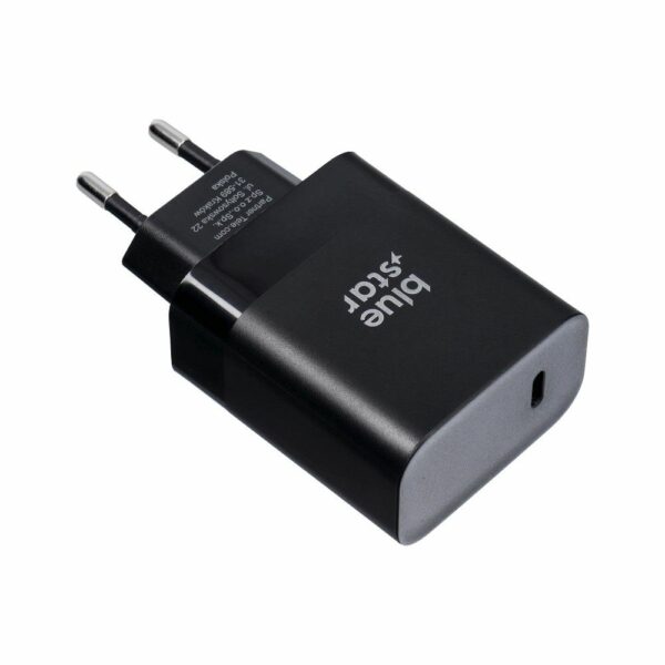 BLUE STAR travel charger Type C + cable Type C to Type C PD QC4.0 3A 45W TFB-TC-45WPD black