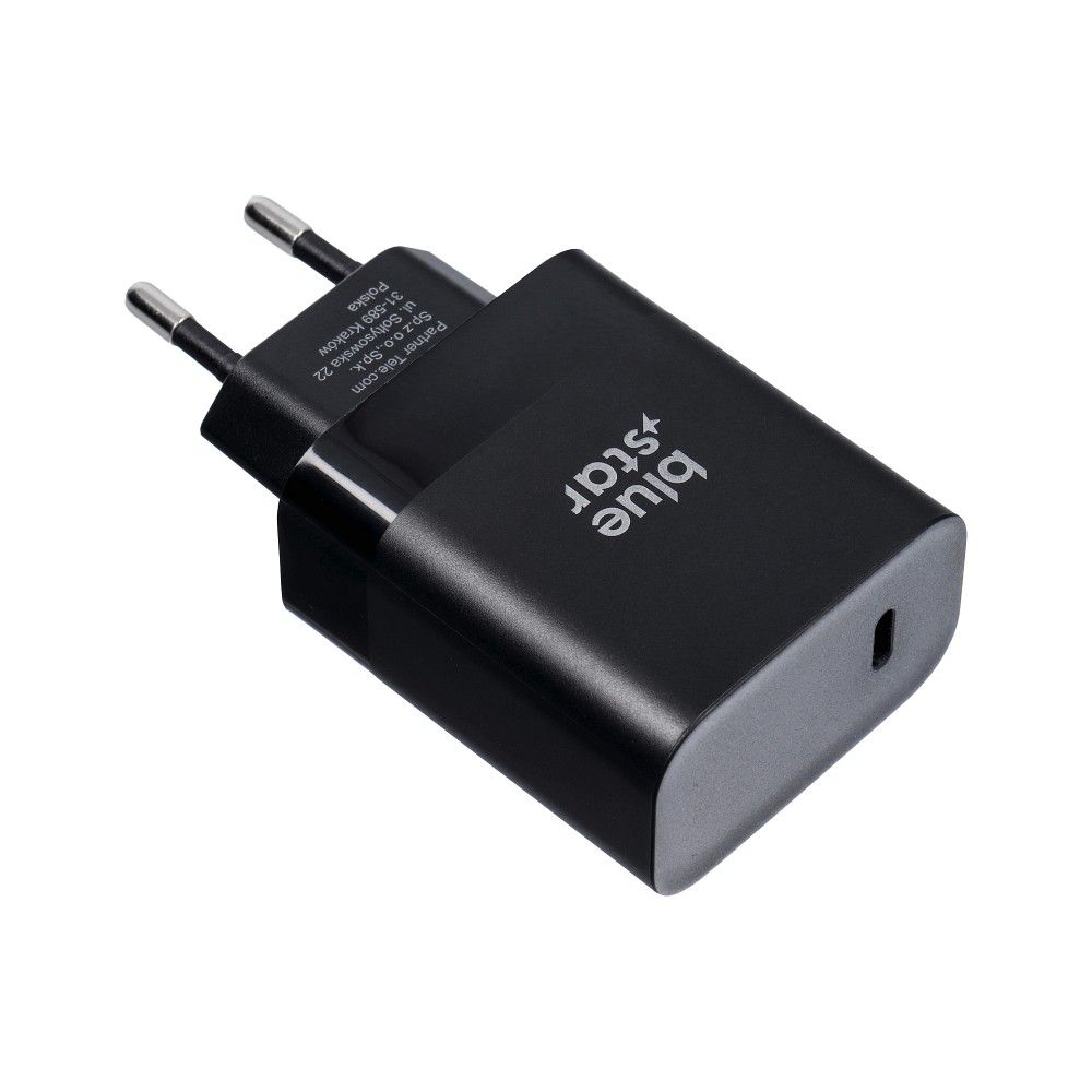 BLUE STAR travel charger Type C + cable Type C to Type C PD QC4.0 3A 45W TFB-TC-45WPD black