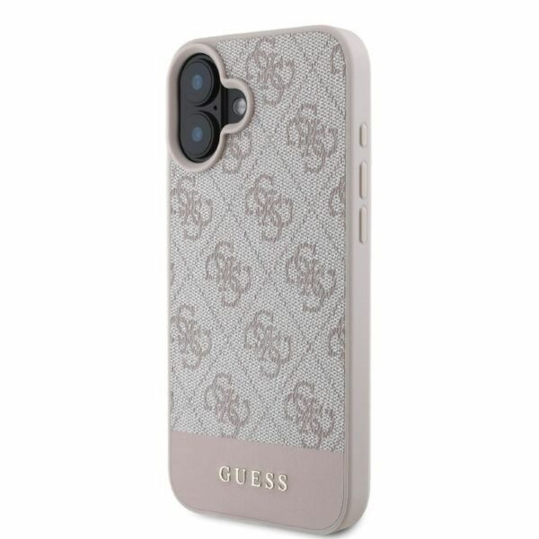 GUESS case for IPHONE 16 GUHCP16SG4GLPI (4G PU Bottom Stripe) pink