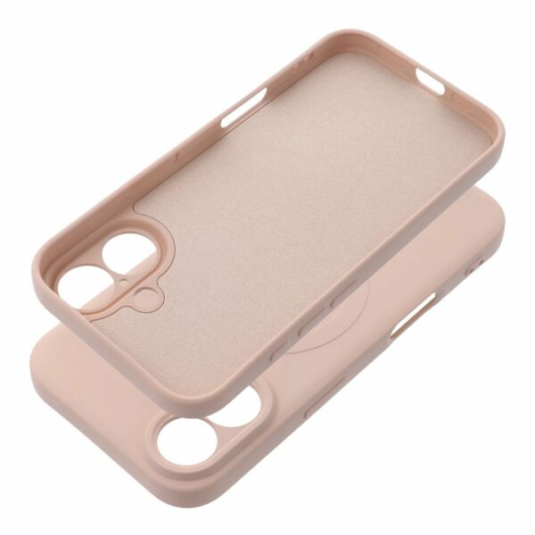 SILICONE MAG COVER case compatible with MagSafe for IPHONE 16 pink