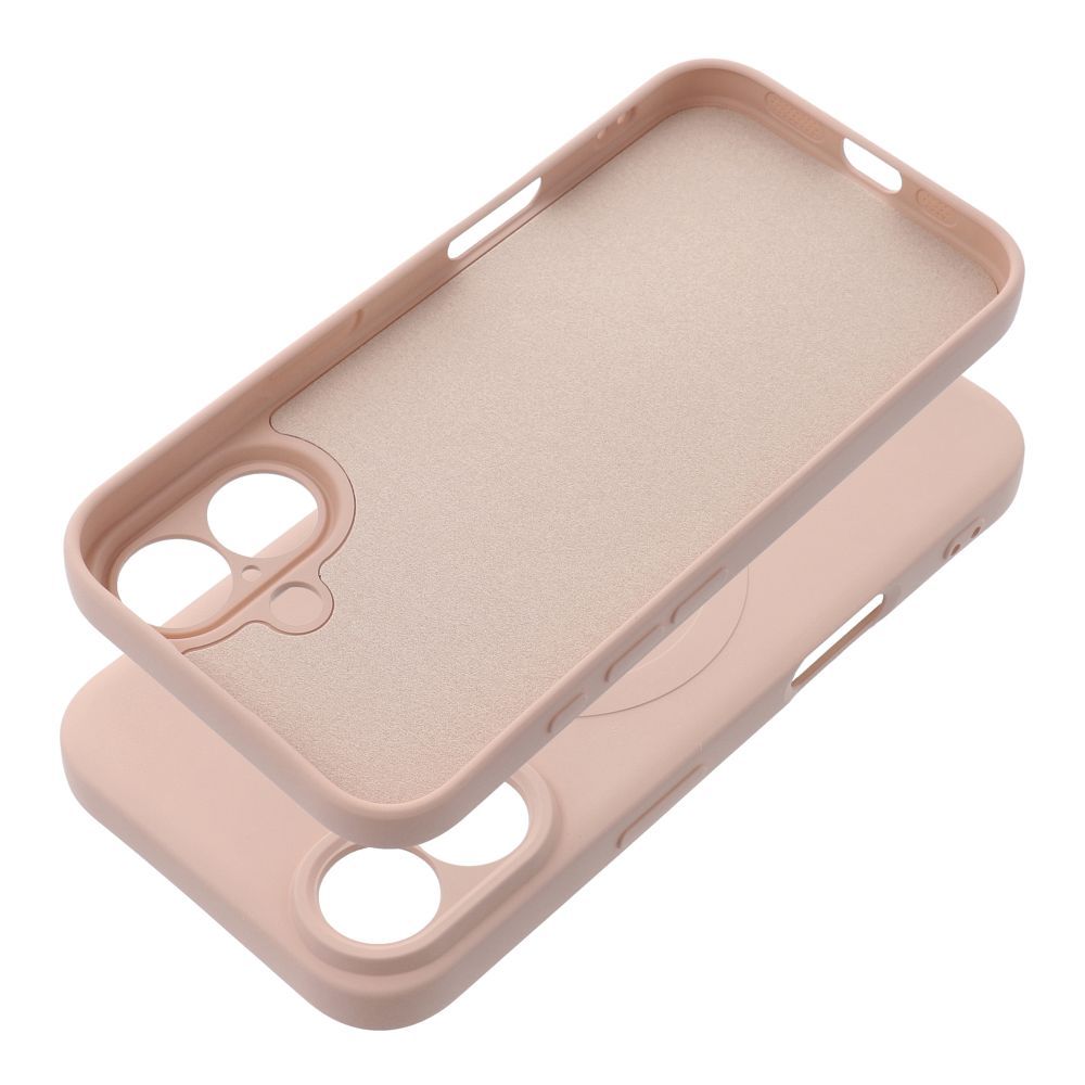 SILICONE MAG COVER case compatible with MagSafe for IPHONE 16 pink