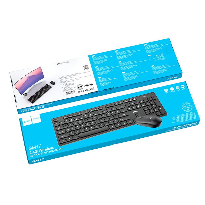 HOCO wireless business keyboard and mouse set GM17 black