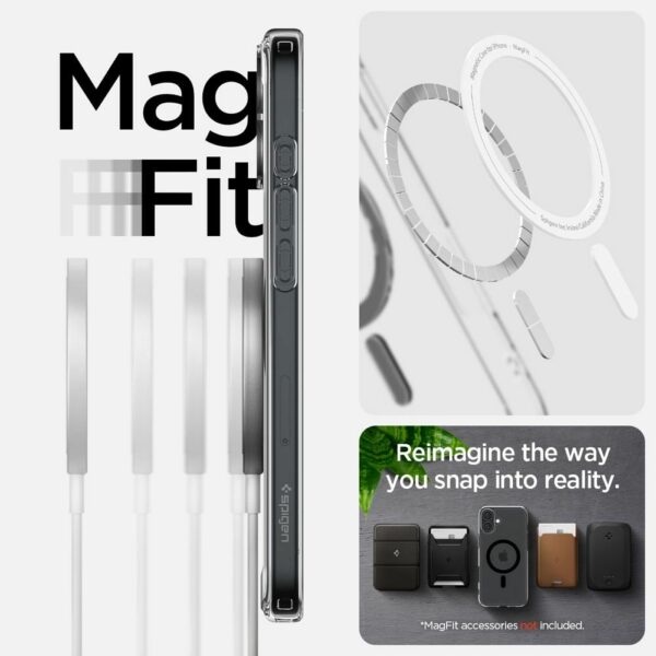 SPIGEN case ULTRA HYBRID MAG compatible with MagSafe for IPHONE 16 Plus black