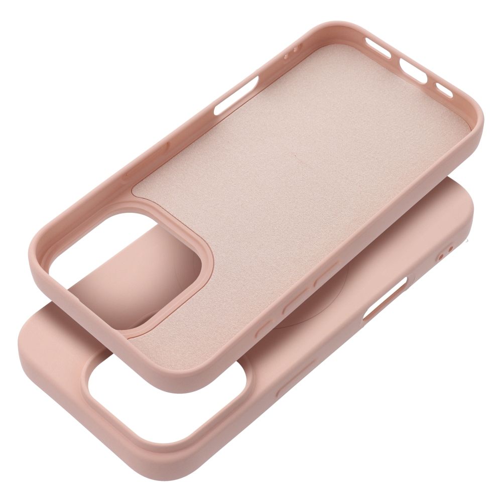 SILICONE MAG COVER (big hole) case compatible with MagSafe for IPHONE 16 Pro pink