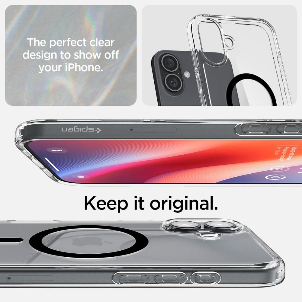 SPIGEN case ULTRA HYBRID MAG compatible with MagSafe for IPHONE 16 Plus black