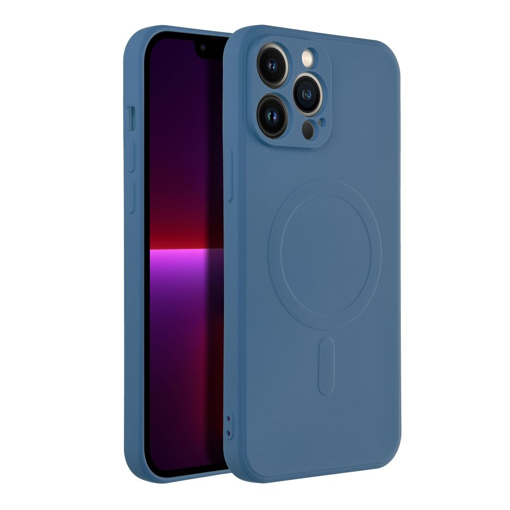 SILICONE MAG COVER case compatible with MagSafe for IPHONE 13 Pro Max blue