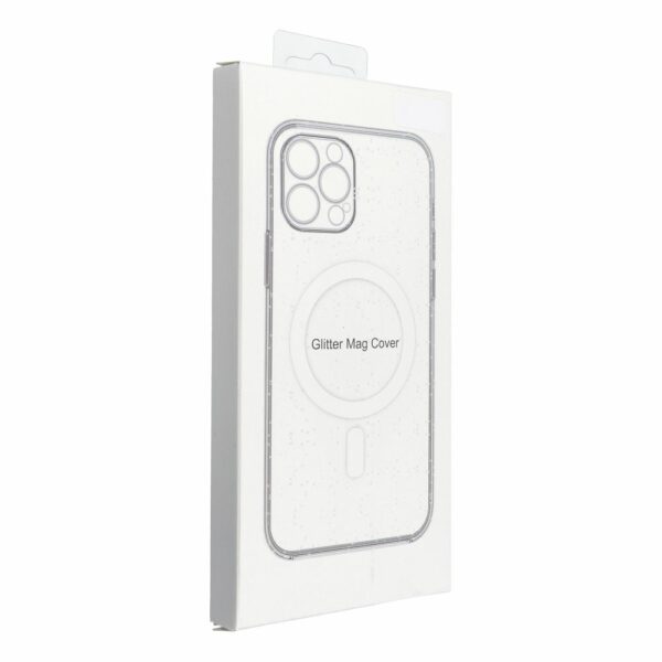 CLEAR MAG COVER case with camera protection compatible with MagSafe for IPHONE 16 transparent glitter