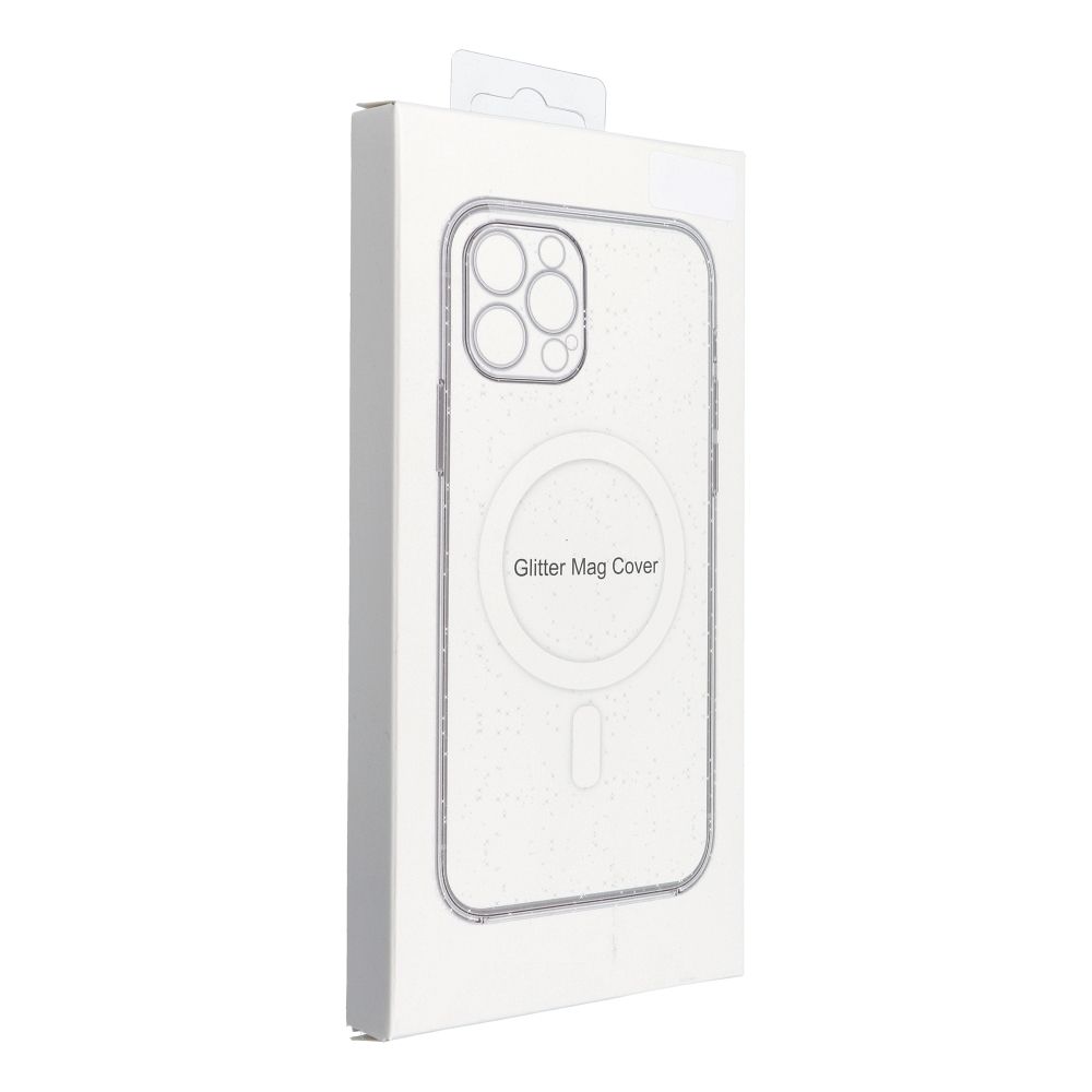 CLEAR MAG COVER case with camera protection compatible with MagSafe for IPHONE 16 transparent glitter