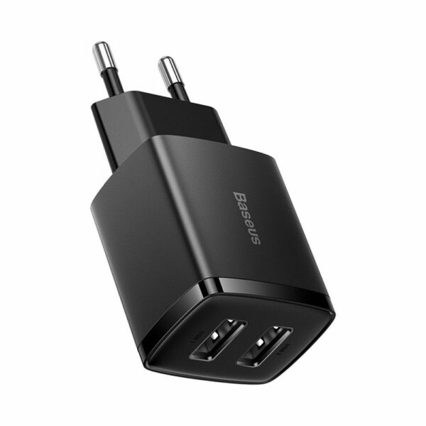 BASEUS wall charger 2 x USB A 2,1A 10,5W CCXJ010201 black