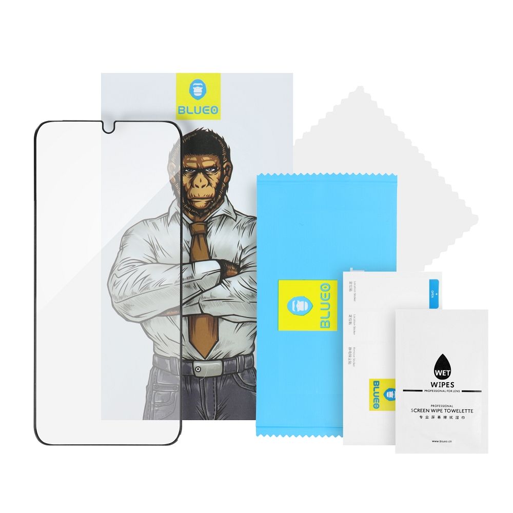 5D Mr. Monkey Glass - Apple iPhone 14 black (Strong HD)