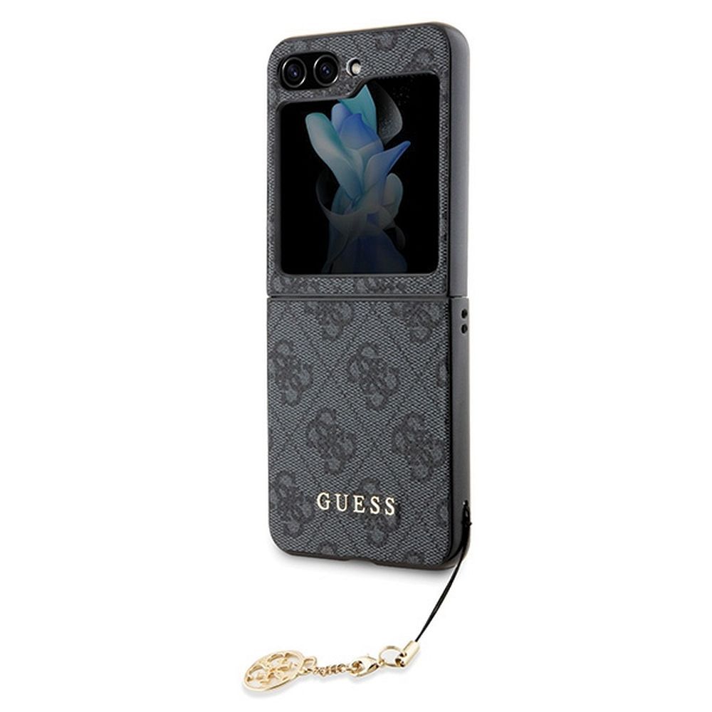 GUESS case for SAMSUNG Z Flip 5 GUHCZF5GF4GGR (4G Charm) grey