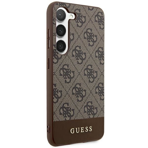 GUESS case for SAMSUNG S24 Plus GUHCS24MG4GLBR (4G Bottom Stripe) brown