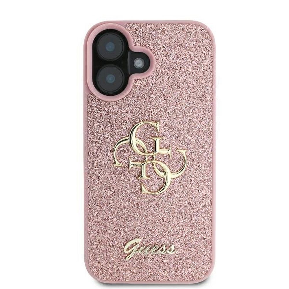 GUESS case for IPHONE 16 Plus GUHCP16MHG4SGP (Fixed Glitter Big 4G) pink