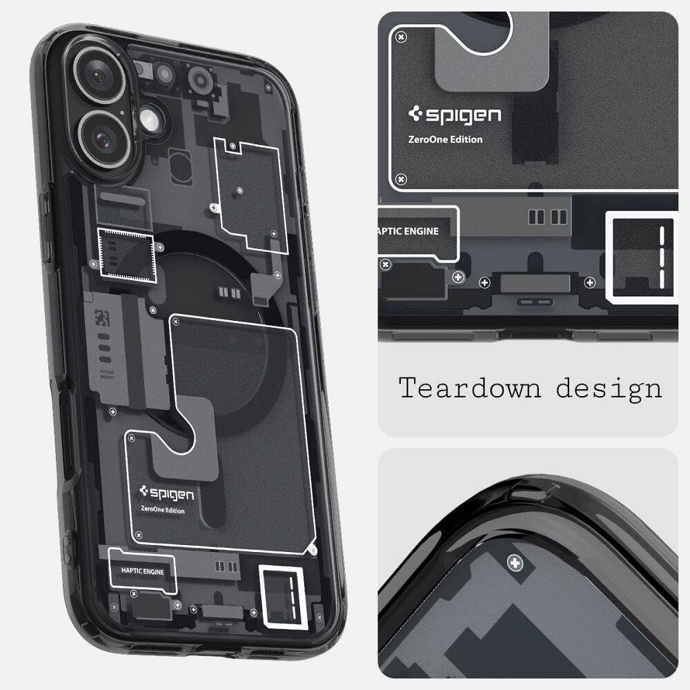 SPIGEN case ULTRA HYBRID MAG compatible with MagSafe for IPHONE 16 zero one