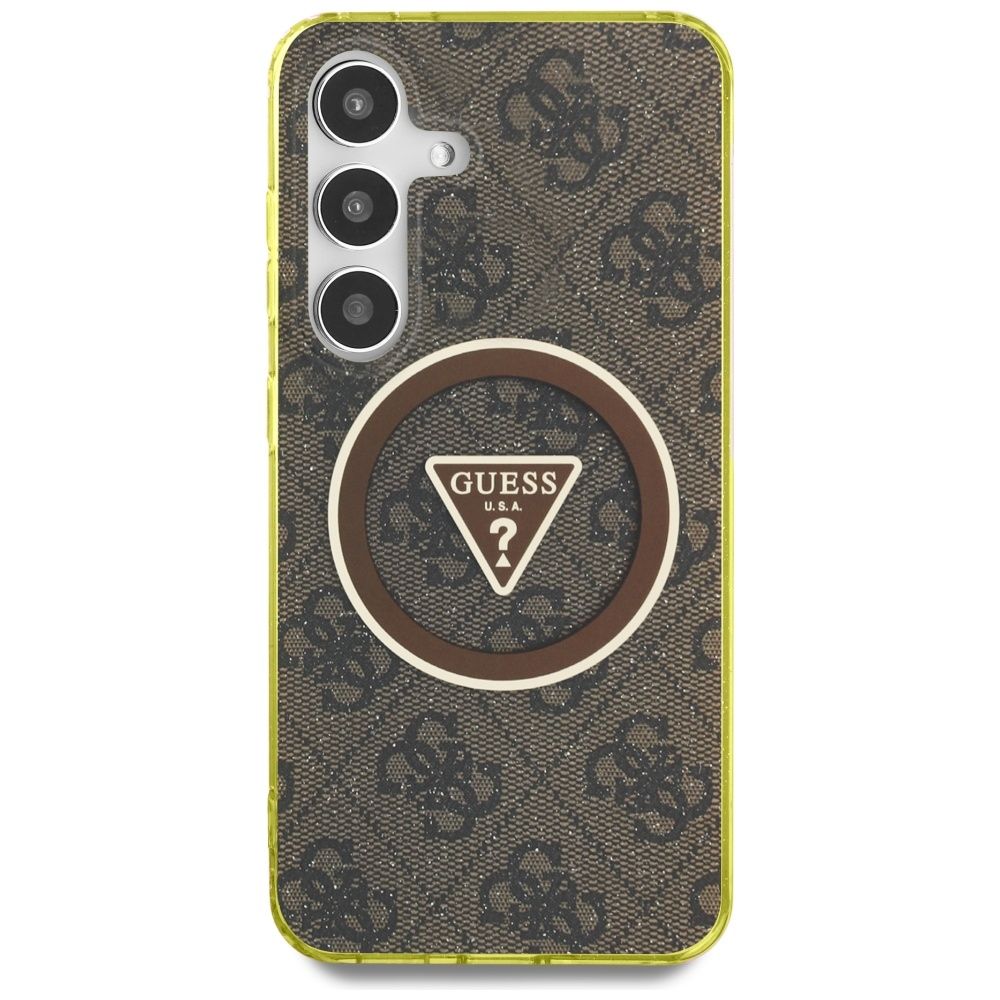 Θήκη Κινητού GUESS Magnetic Glitter για Samsung S25 - Καφέ