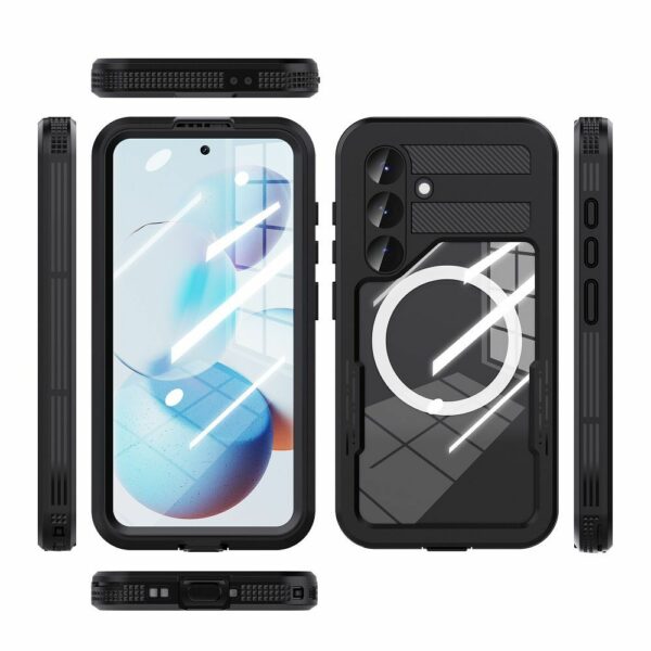 Waterproof case SHELLBOX MARS with metal ring for SAMSUNG S25 black