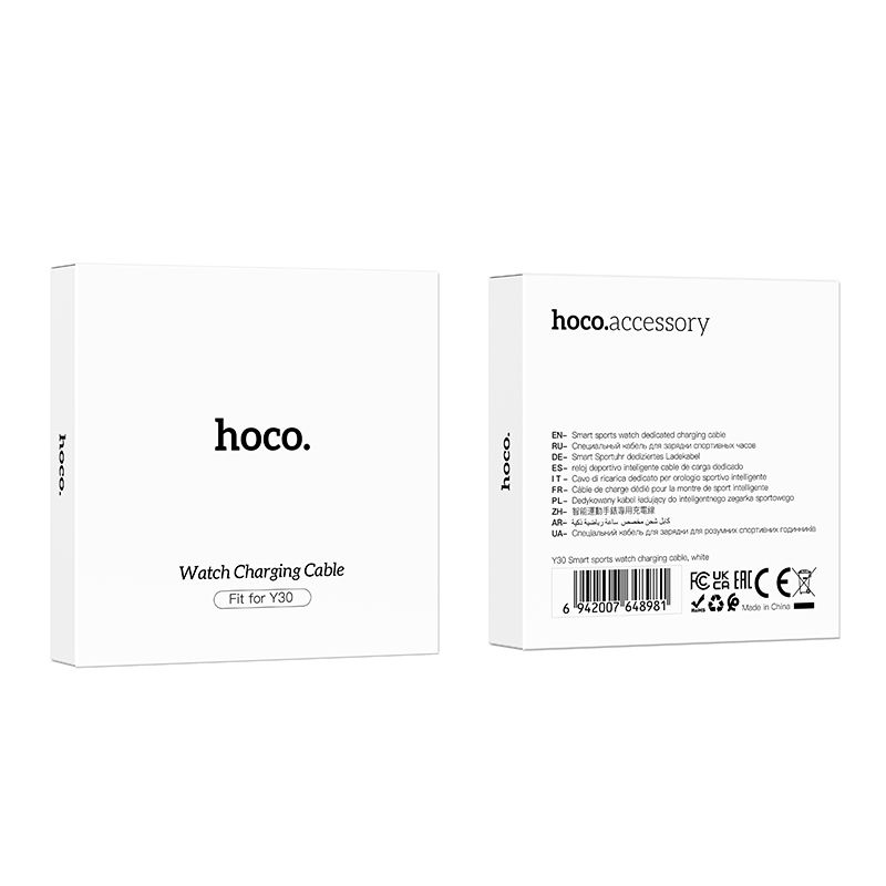 HOCO charging cable for smartwatch Y30 0,6 m white