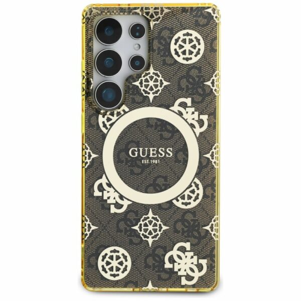 Θήκη GUESS Magnetic Peony για Samsung S25 Ultra - Καφέ GUHMS25LH4PYEEW