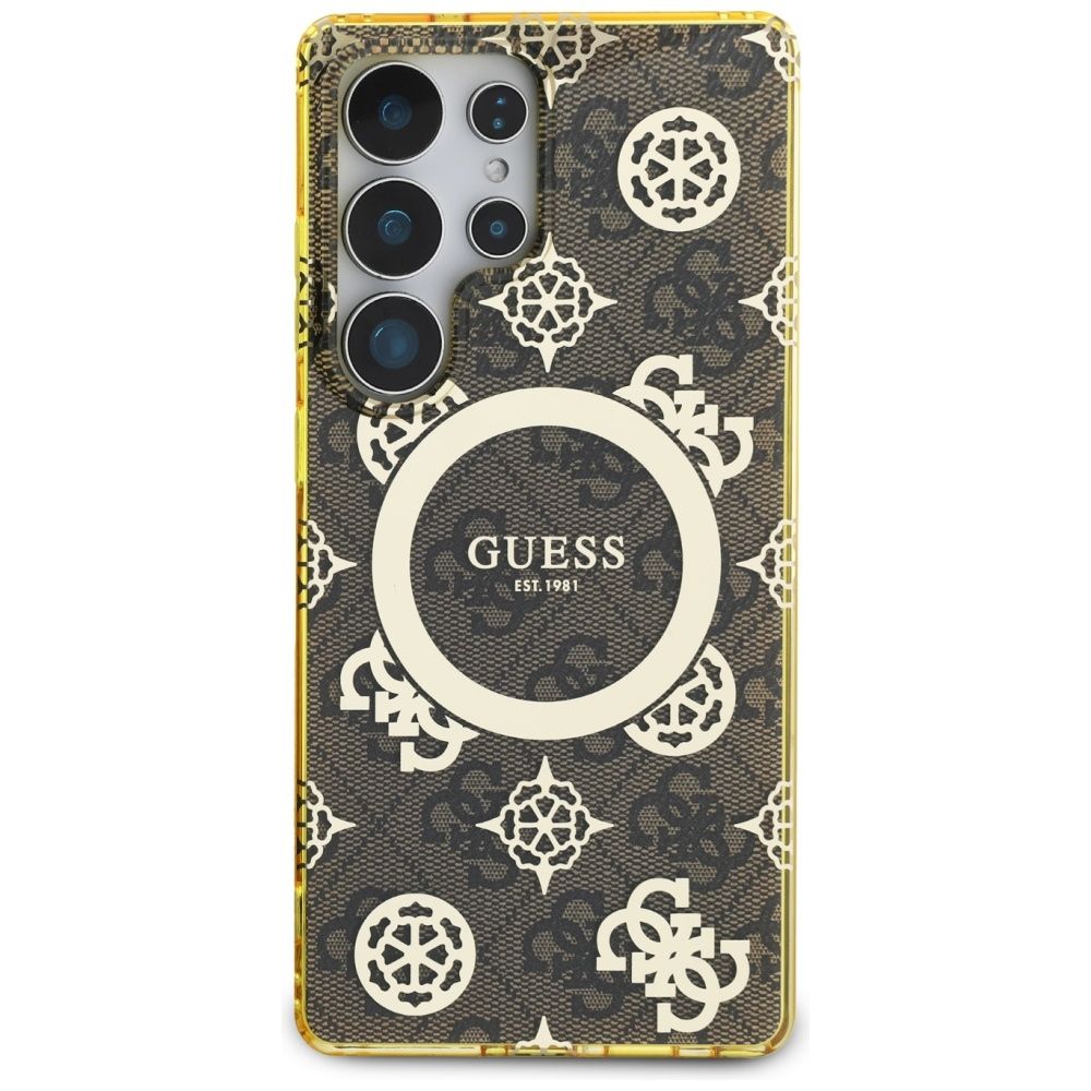 Θήκη GUESS Magnetic Peony για Samsung S25 Ultra - Καφέ GUHMS25LH4PYEEW
