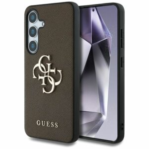 Θήκη Κινητού GUESS SAMSUNG S25 Plus Δερμάτινη Καφέ με Λογότυπο 4G