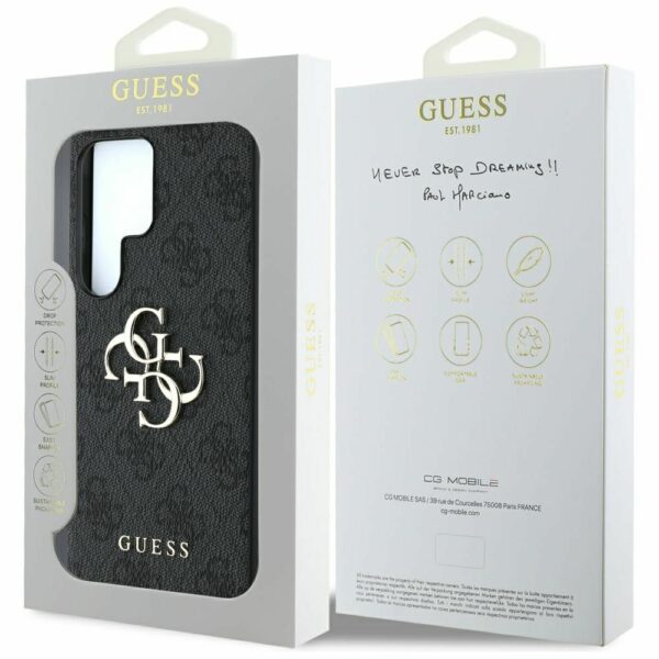 Θήκη Κινητού GUESS για Samsung S25 Ultra Μαύρη με Λογότυπο (4G PU) GUHCS25L4GMGGR