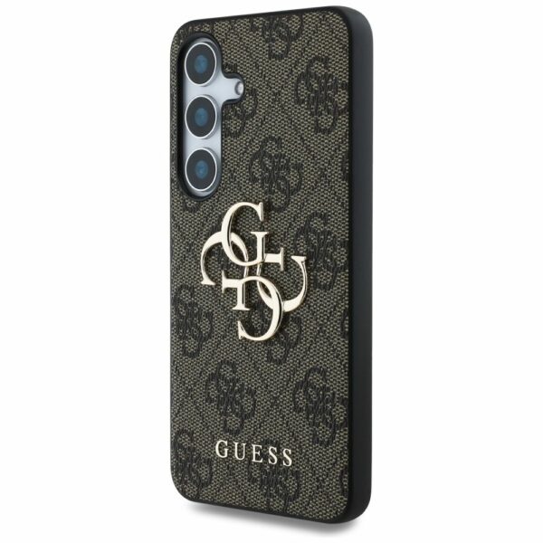 Θήκη Κινητού GUESS Samsung S25 Plus Δερμάτινη Καφέ με Λογότυπο