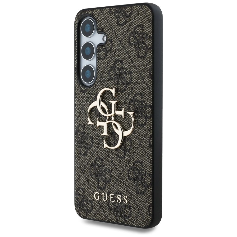 Θήκη Κινητού GUESS Samsung S25 Plus Δερμάτινη Καφέ με Λογότυπο