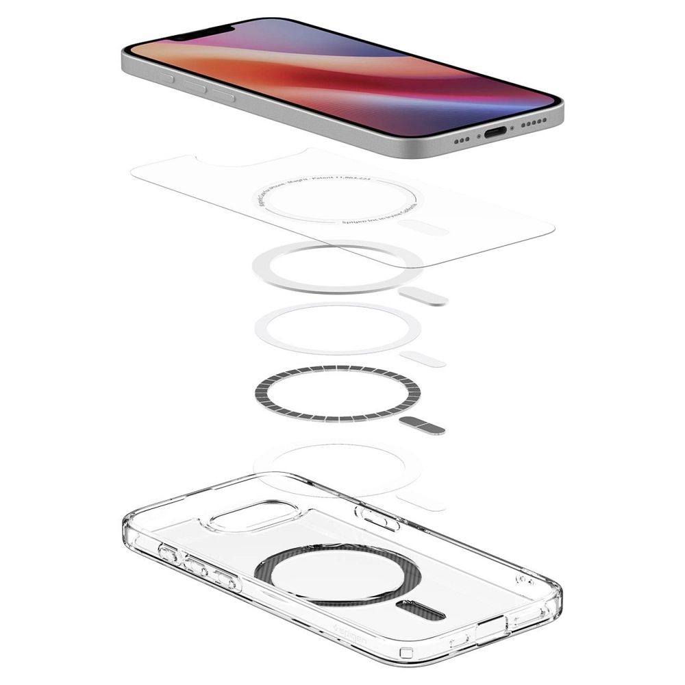 SPIGEN case ULTRA HYBRID MAG compatible with MagSafe for IPHONE 16E 2025 carbon fiber