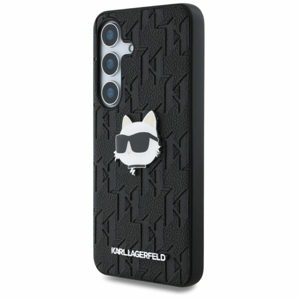 KARL LAGERFELD case for SAMSUNG S25 Plus KLHCS25MPGKLCHPK (PU Monogram Choupette Head Pin) black