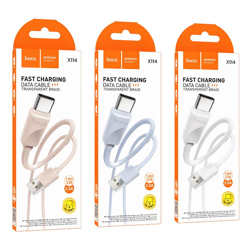 HOCO cable USB A to Lightning 2,4 A X114 1 m white