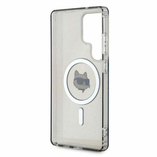 KARL LAGERFELD case for SAMSUNG S25 Ultra KLHMS25LHLSCHK (Magnetic IML Metal Choupette Head) black