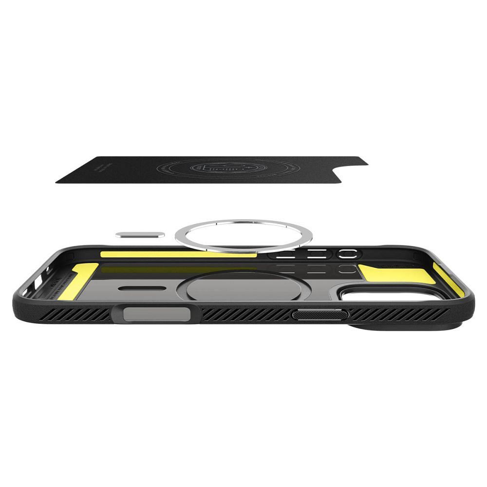SPIGEN case RUGGED ARMOR MAG compatible with MagSafe for IPHONE 16 Pro matte black