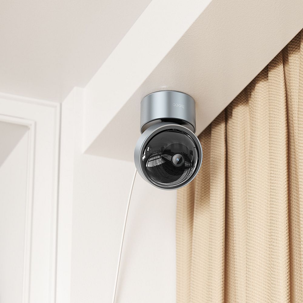HOCO indoor camera adjustable in two planes with night mode Full HD D5 silver