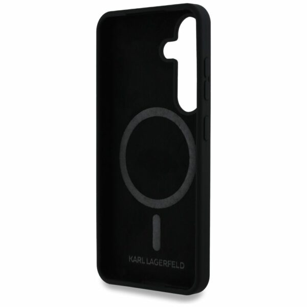 KARL LAGERFELD case for SAMSUNG S25 KLHMS25SSKCHTCK (Magnetic Silicone Double Heads) black