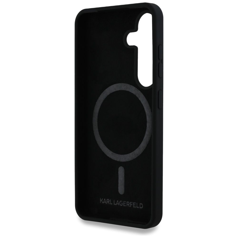 KARL LAGERFELD case for SAMSUNG S25 KLHMS25SSKCHTCK (Magnetic Silicone Double Heads) black