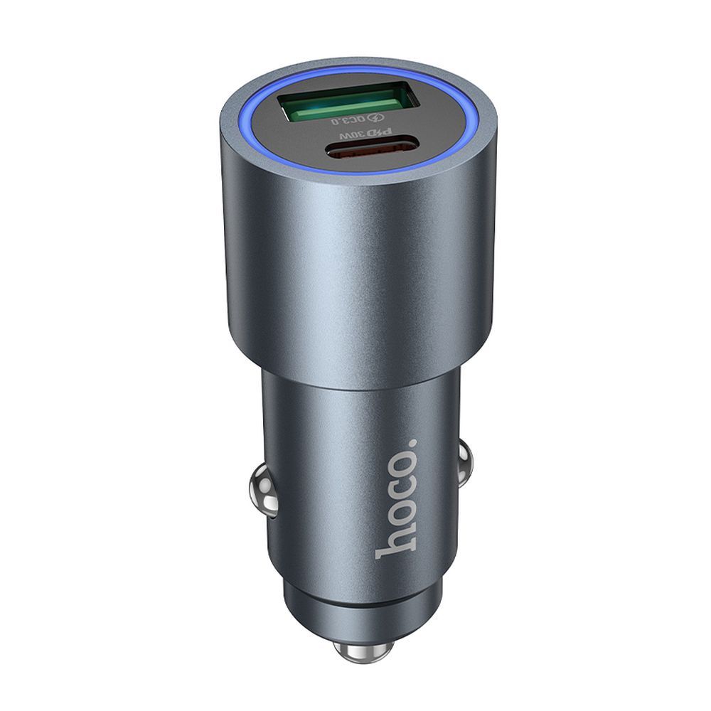 HOCO car charger USB A + Type C PD QC3.0 48W Z60 black