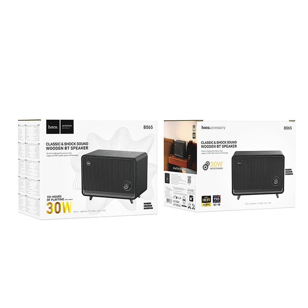 HOCO speaker bluetooth retro style BS65 black