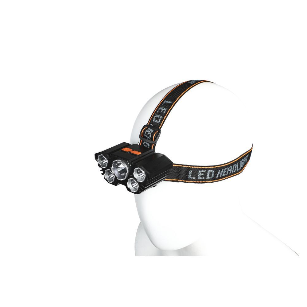 Head flashlight LED 5 led IPX4 black