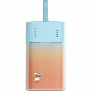 Powerbank Baseus 5200mAh με Καλώδιο Lightning & Type-C PD QC 20W - Μπλε/Πορτοκαλί