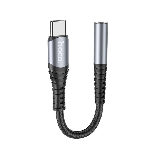 HOCO adapter AUX Jack 3,5 mm (female) to USB C (male) LS33 metal gray