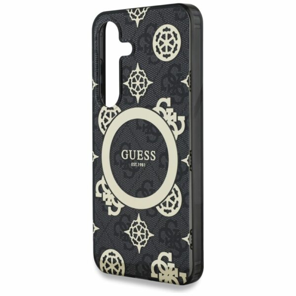 Θήκη Κινητού GUESS Samsung S25 Μαύρη Peony Magnetic IML 4G