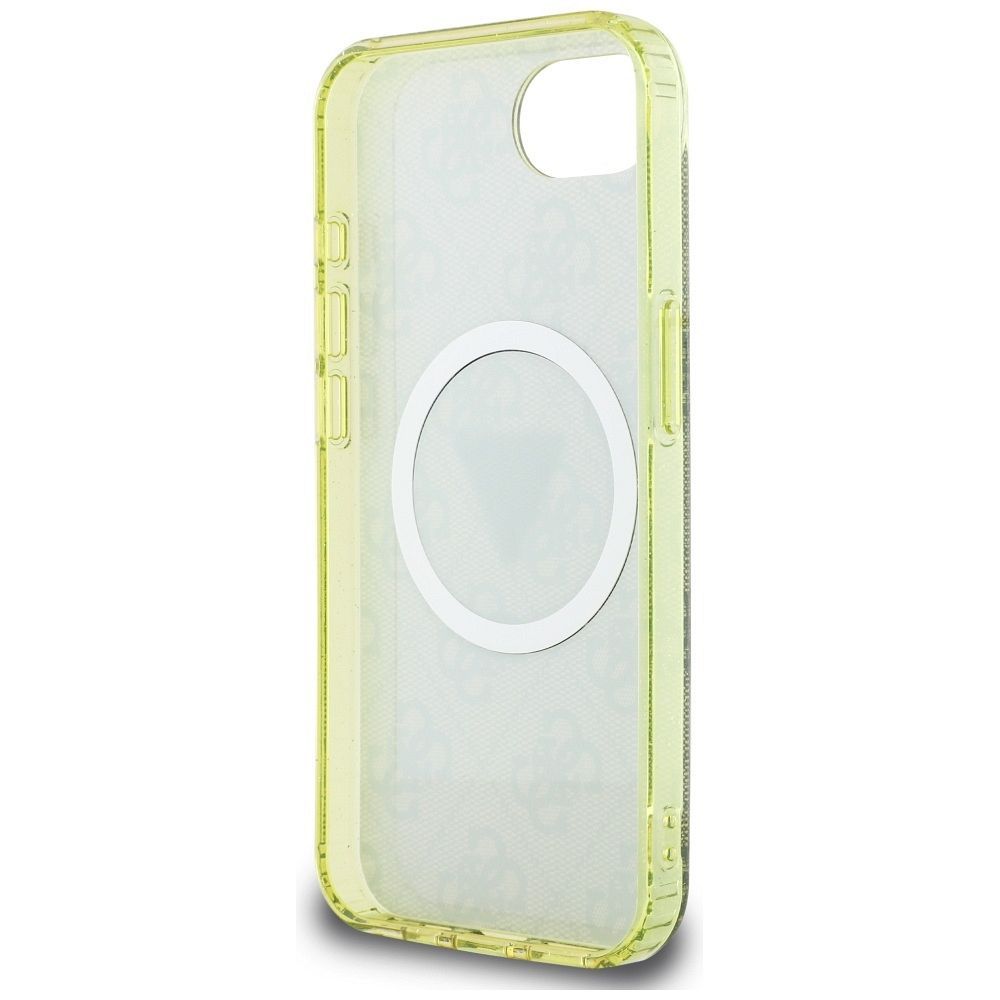 GUESS case for IPHONE 16e (SE 4 2025) compatible with MagSafe GUHMPSE4HG4PRTGW (IML Metal Glitter 4G Circle Triangle) brown