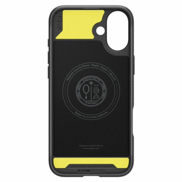 SPIGEN case RUGGED ARMOR MAG compatible with MagSafe for IPHONE 16 matte black