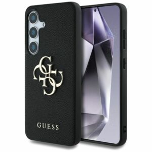 Θήκη Κινητού GUESS Samsung S25 PU Grained Big 4G Logo Μαύρη