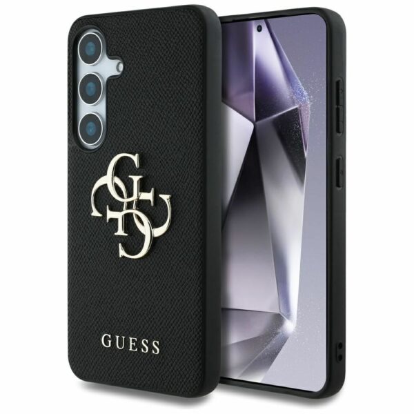 Θήκη Κινητού GUESS Samsung S25 PU Grained Big 4G Logo Μαύρη